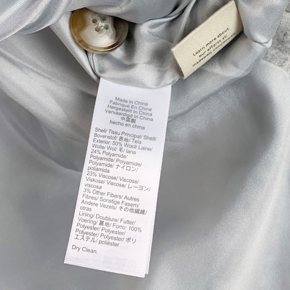 NWT Madewell Belrose Wool Blend Shirt Jacket Shacket In Light Grey - Picture 10 of 10